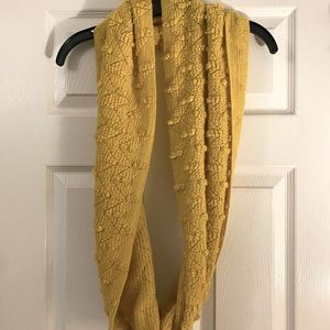 Yellow soft knit infinity scarf from Altar’d State.